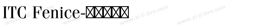 ITC Fenice字体转换